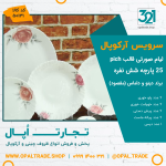 سرویس 25 پارچه داماس دینو لیام صورتی قالب پیچ کد 50131 - Image 2