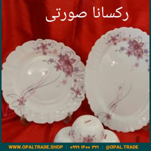 سرویس 25 پارچه آیروپال رکسانا صورتی قالب کنگره کد 50118