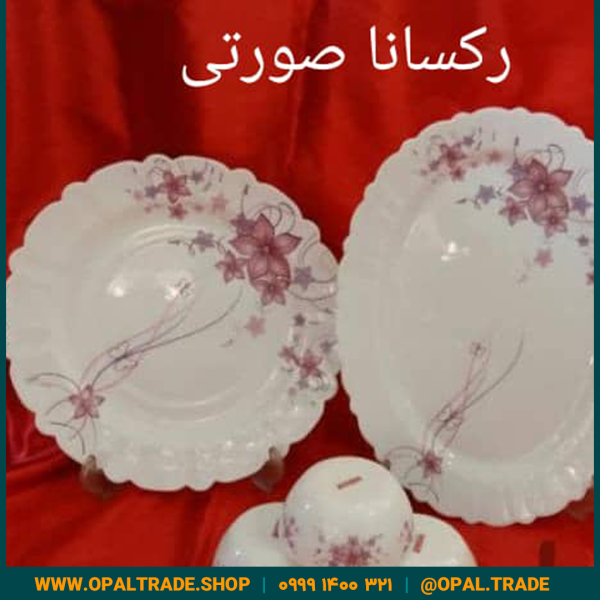سرویس 25 پارچه آیروپال رکسانا صورتی قالب کنگره کد 50118