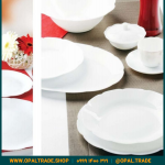 سرویس 26 پارچه طرحدار مقصود سفید قالب نیلوفری کد 50149