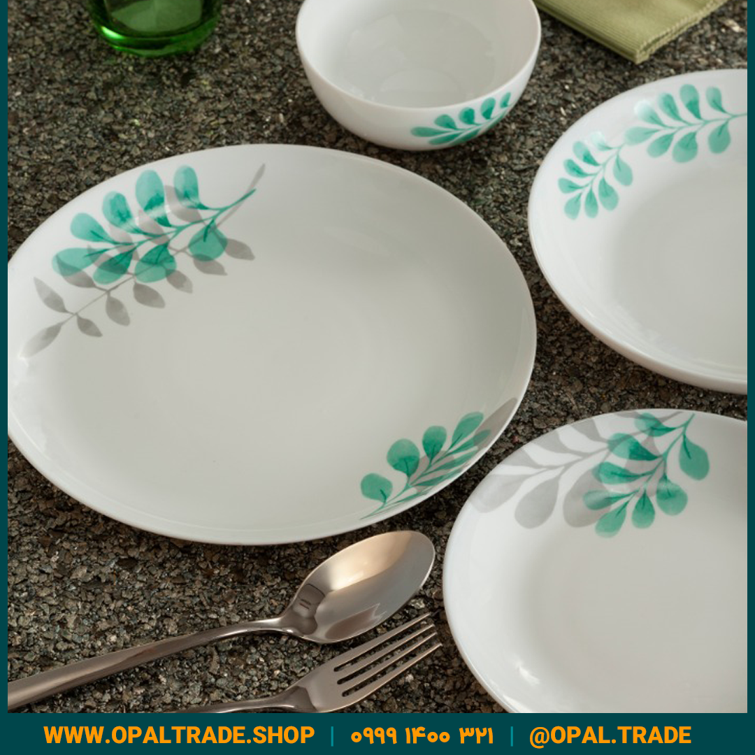 product-post-goldenopal-bigpic-60117- سرویس 26 پارچه بن سای سبز قالب Diwali کد 60117