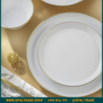 سرویس 26 پارچه سفید لب طلا قالب کد 60143
