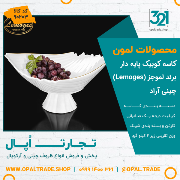 کاسه کوبیک پایه دار کد90203