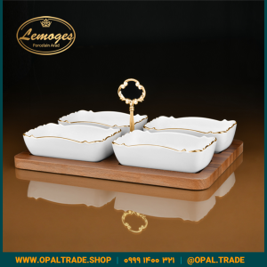 سرویس اردوخوری مستطیل موج چهار خانه کد90108