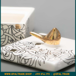 ظروف کادویی سرامیکی ظرف دربدار مربع بزرگ تایپو خطی کد 80124 - Image 4