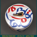 ظروف کادویی سرامیکی ظرف دربدار گرد بزرگ تایپو رنگی کد 80127 - Image 4