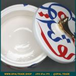 ظروف کادویی سرامیکی ظرف دربدار گرد بزرگ تایپو رنگی کد 80127 - Image 5