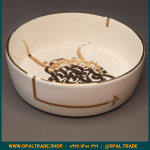 ظروف کادویی سرامیکی  کاسه تخت لیبل طلا 80146 - Image 5
