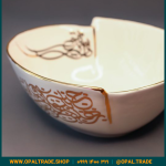 ظروف کادویی سرامیکی کاسه دولبه لیبل طلا کد 80147 - Image 3