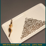ظروف کادویی سرامیکی دیس مستطیل لیبل طلا کد 80153 - Image 4