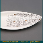 ظروف کادویی سرامیکی دیس بیضی تایپو خطی کد 80154 - Image 3