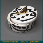 ظروف کادویی سرامیکی ظرف دربدار گرد بزرگ تایپوگرافی کد 80157 - Image 5