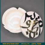 ظروف کادویی سرامیکی ظرف دربدار گرد بزرگ تایپو طلا کد 80158 - Image 5