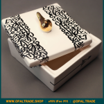 ظروف کادویی سرامیکی ظرف دربدار مربع بزرگ کد 80160 - Image 4