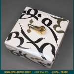 ظروف کادویی سرامیکی ظرف دربدار مربع بزرگ تایپو طلا کد 80161 - Image 3