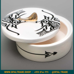 ظروف کادویی سرامیکی ظرف دربدار گرد بزرگ کد 80167