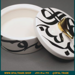 ظروف کادویی سرامیکی ظرف دربدار گرد کوچک تایپوگرافی کد 80172 - Image 5