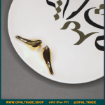 ظروف کادویی سرامیکی دیس گرد تایپو طلا کد 80176