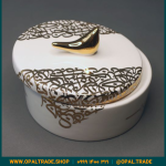 ظروف کادویی سرامیکی ظرف دربدار گرد کوچک کد 80178