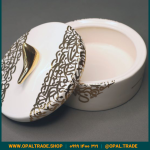 ظروف کادویی سرامیکی ظرف دربدار گرد کوچک کد 80178 - Image 3