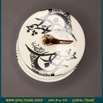 ظروف کادویی سرامیکی ظرف دربدار گرد کوچک کد 80178 - Image 5