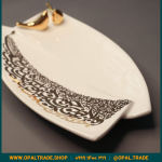 ظروف کادویی سرامیکی دیس دولبه لیبل طلا کد 80184 - Image 5