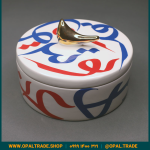 ظروف کادویی سرامیکی ظرف دربدار گرد کوچک تایپو رنگی کد 80185
