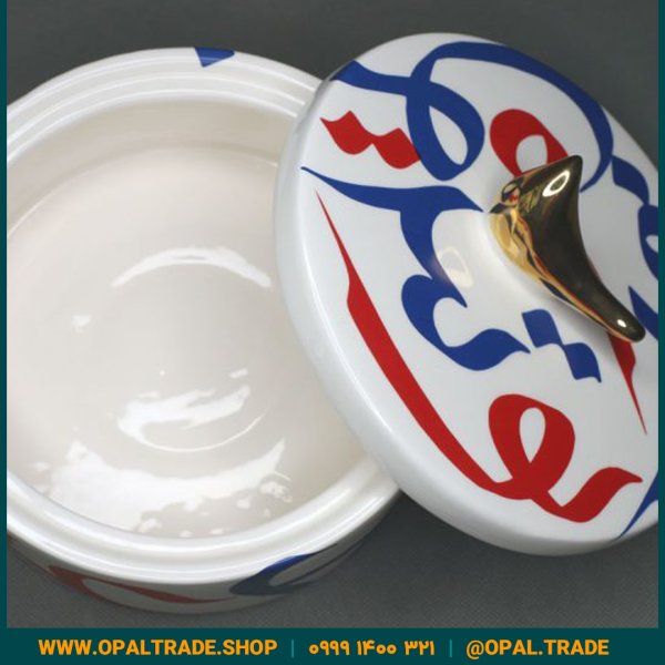 ظروف کادویی سرامیکی ظرف دربدار گرد کوچک تایپو رنگی کد 80185 - Image 4