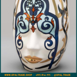 ظروف کادویی سرامیکی  گلدان ماهرو  ۲ کد 80194