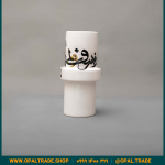 ظروف کادویی سرامیکی گلدان استوانه متوسط سفید کد 80244