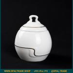 قندان سفید دور طلا مقصود کد 30103