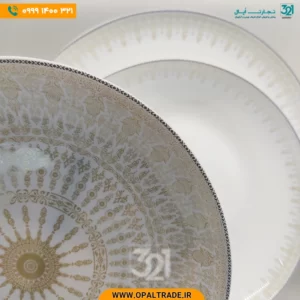 سرویس 26 پارچه رکسانا عسلی دیوالی کد 60171