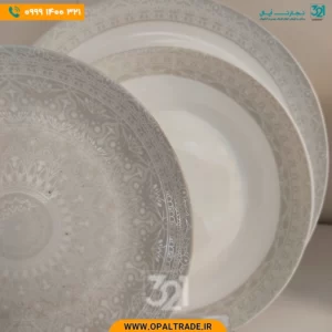سرویس 26 پارچه آرامیس طوسی دیوالی کد 60173