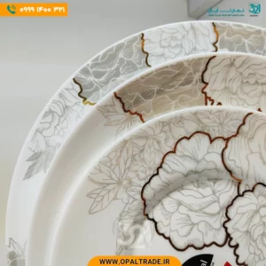 سرویس 26 پارچه گلسا طلایی قالب Bone کد 60137