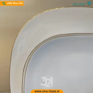 سرویس 26 پارچه سفید لب طلا کورل کد 60178