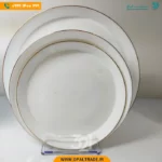 سرویس 26 پارچه سفید لب طلا قالب Structure کد 60143