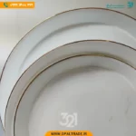 سرویس 26 پارچه سفید لب طلا قالب Structure کد 60143