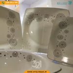 سرویس ۱۲۹ پارچه ۱۸ نفره بن چاینا چینی استخوانی مقصود کد 100200 - Image 5