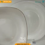 سرویس 26 پارچه کارین سفید لب طلا کد 60162