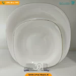 سرویس 26 پارچه کارین سفید لب طلا کد 60162