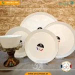 سرویس 26 پارچه سفید لب طلا قالب Structure گلدن اپال