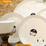 سرویس 26 پارچه سفید لب طلا قالب Structure گلدن اپال