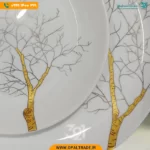 سرویس 25 پارچه گرد درخت طلاییی کد 40102