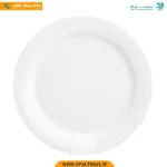 بشقاب تخت 31 سانتیمتری سرو غذا سفید هتلی چینی زرین کد 42100