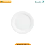 بشقاب تخت 16 سانتیمتری دسر سفید هتلی چینی زرین کد 42107