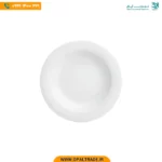 بشقاب گود 20 سانتیمتری خورش خوری سفید هتلی چینی زرین کد 42108