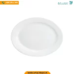 دیس بیضی 32 سانتیمتری سفید هتلی چینی زرین کد 42110