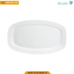 دیس کباب 40 سانتیمتری سفید هتلی چینی زرین کد 42112