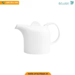 قوری باریستا 2 فنجان سفید هتلی چینی زرین کد 42122