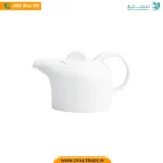 قوری چای 2 فنجان سفید هتلی چینی زرین کد 42124